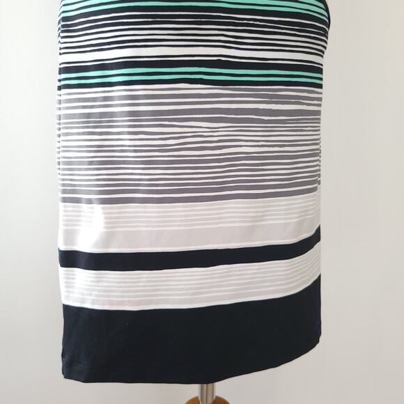 J. McLaughlin Nicola Dress Catalina Cloth Striped Black Layered Women XS - Picture 6 of 14